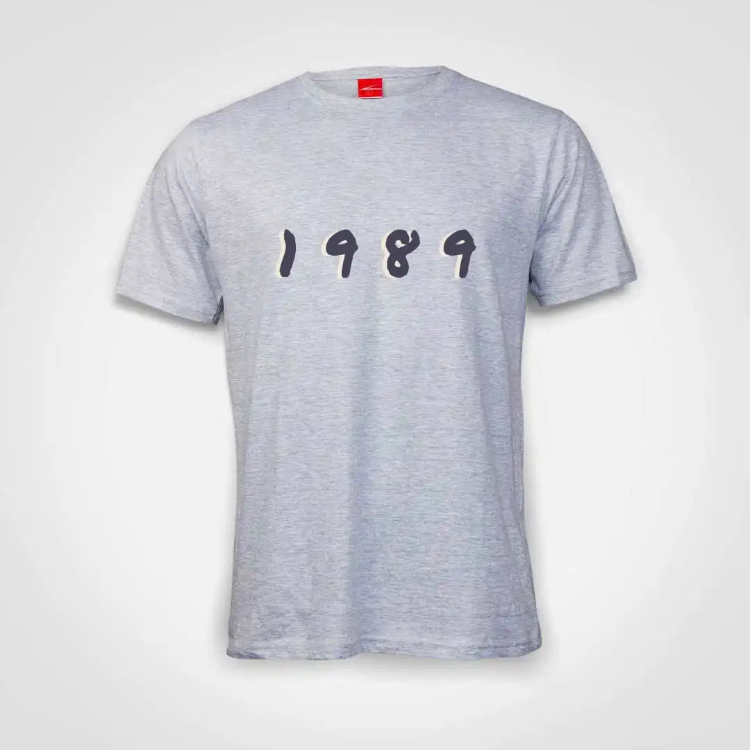 1989 Cotton T-Shirt Grey-Melange IZZIT APPAREL