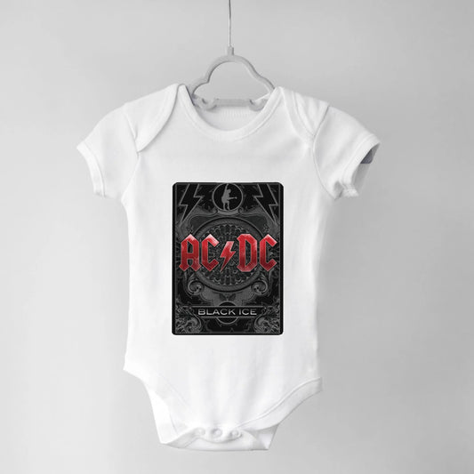 ACDC Black Ice Babygrow White IZZIT APPAREL