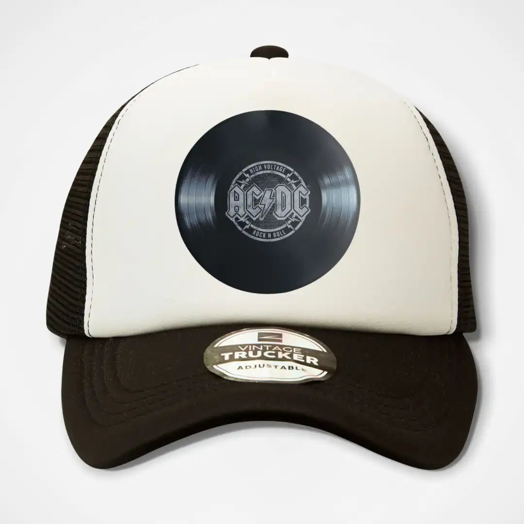 ACDC Vinyl Vintage Trucker Cap IZZIT APPAREL