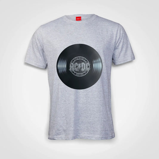 ACDC Vinyl Cotton T-Shirt Grey-Melange IZZIT APPAREL