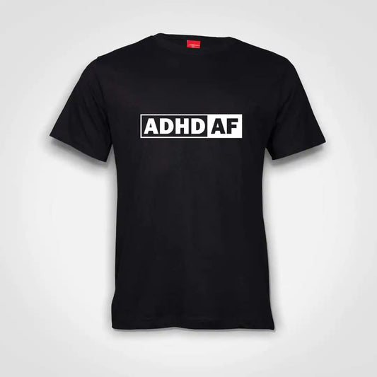 ADHD AF Cotton T-Shirt Black IZZIT APPAREL
