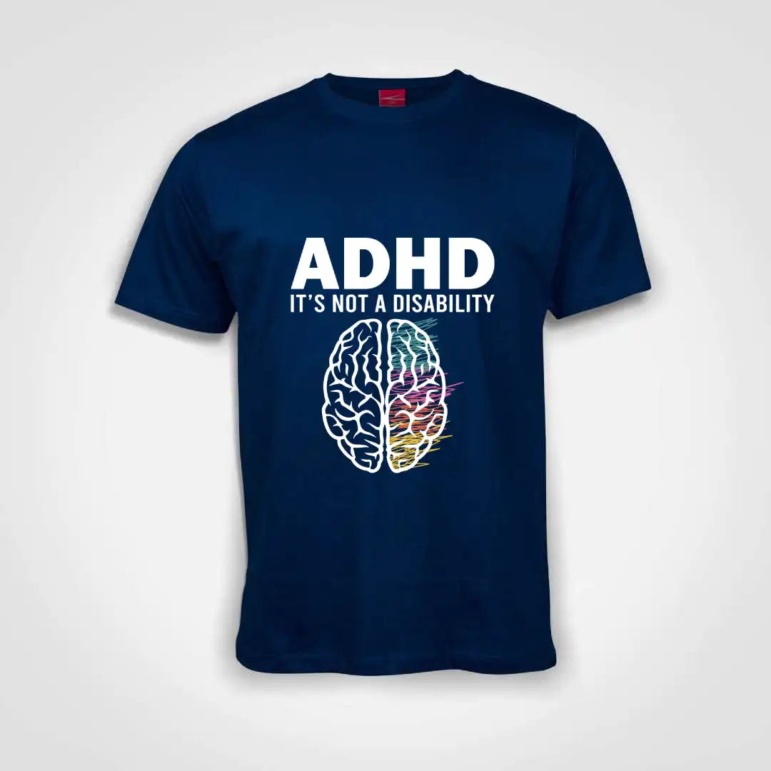 ADHD Is Not A Disability Cotton T-Shirt Royal Blue IZZIT APPAREL