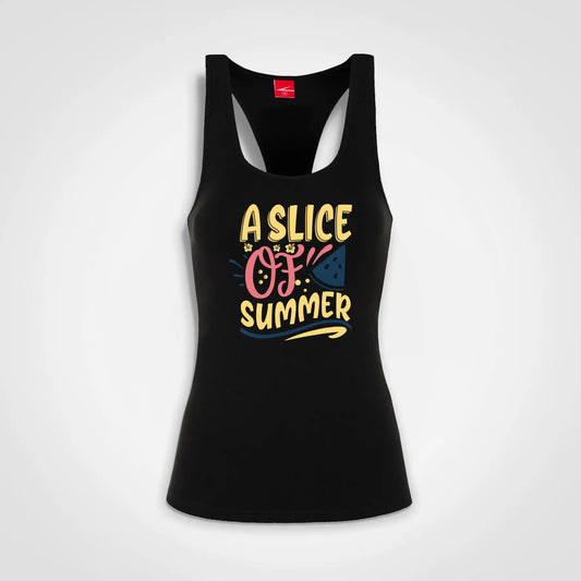 A Slice Of Summer Ladies Tank Black IZZIT APPAREL