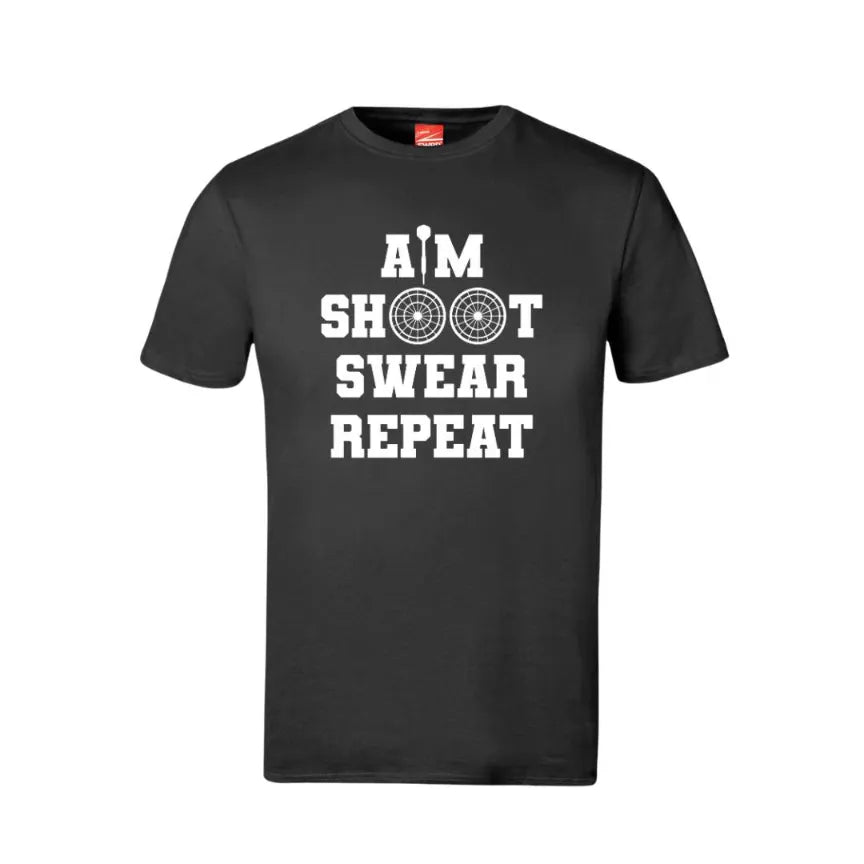 Aim Shoot Swear Repeat Cotton T-Shirt