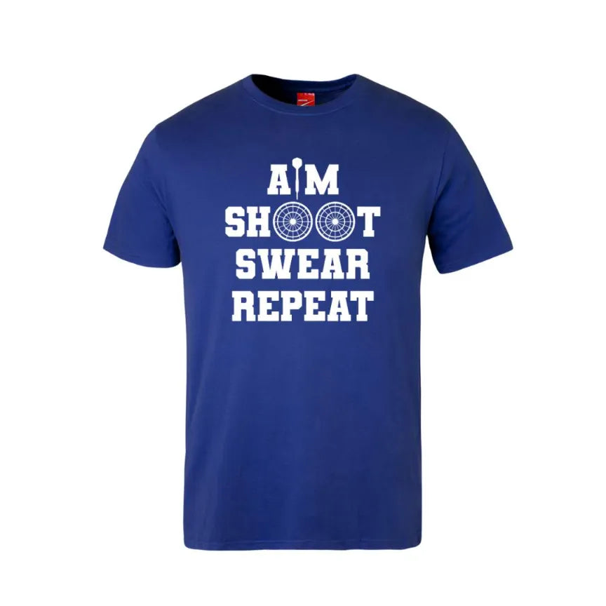 Aim Shoot Swear Repeat Cotton T-Shirt