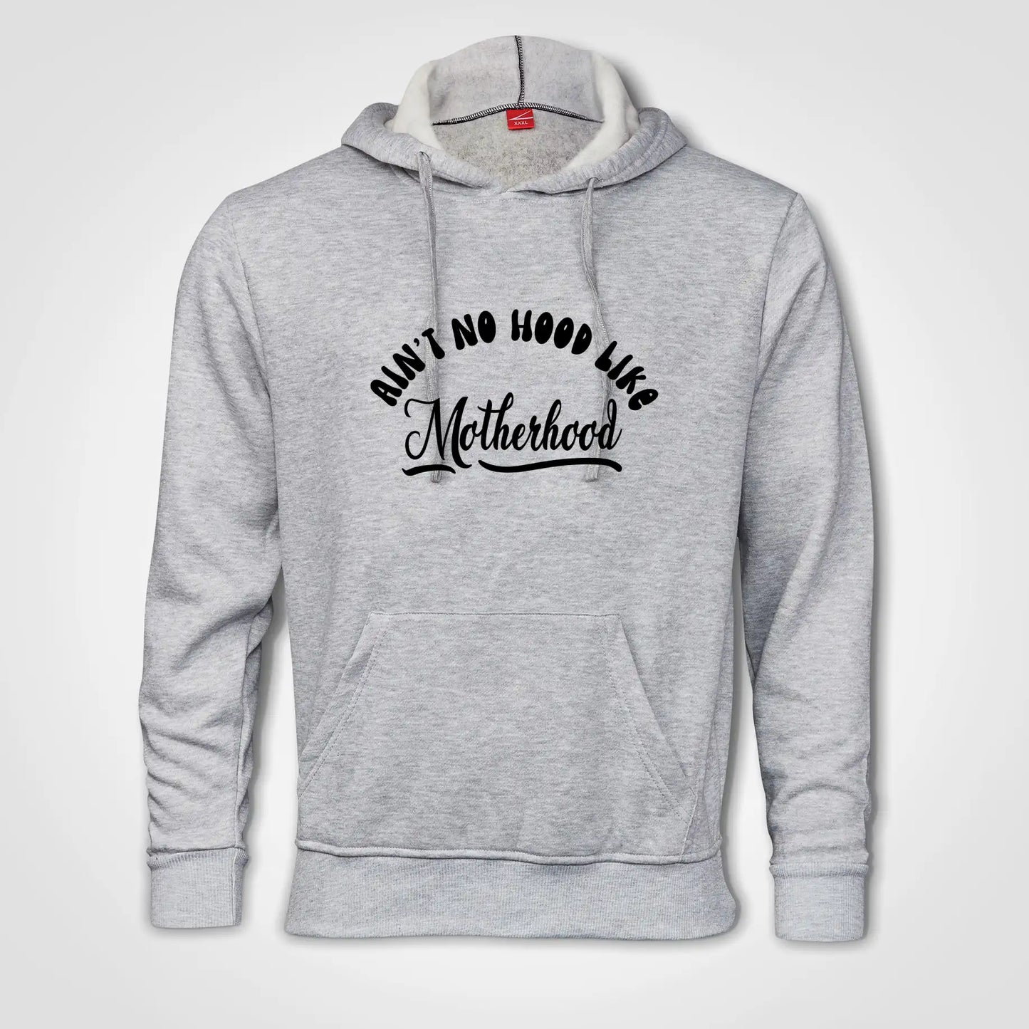 Ain't No Hood Like Motherhood Hoodie Grey-Melange IZZIT APPAREL