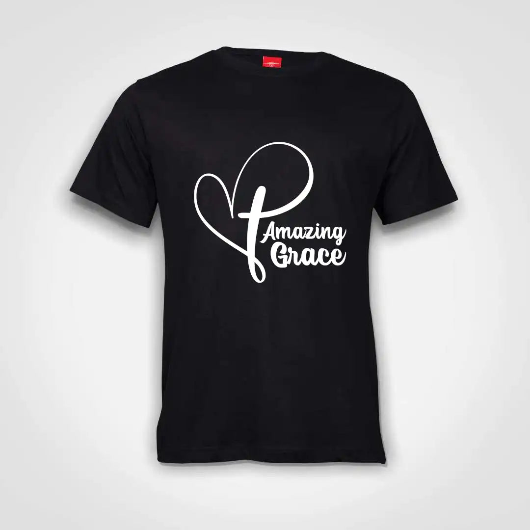 Amazing Grace Cotton T-Shirt Black IZZIT APPAREL