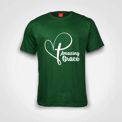 Amazing Grace Cotton T-Shirt Bottle Green IZZIT APPAREL