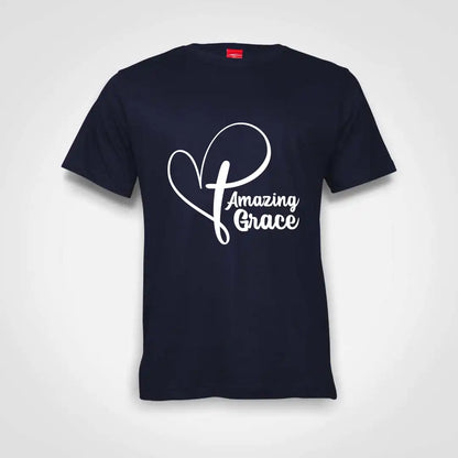 Amazing Grace Cotton T-Shirt Navy IZZIT APPAREL
