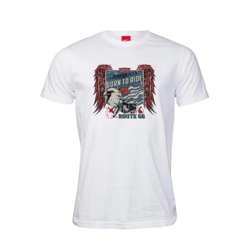 Americana Born To Ride Cotton T-Shirt