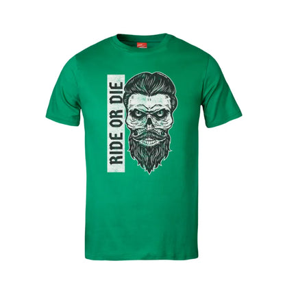 Bearded Skull Ride Or Die Cotton T-Shirt