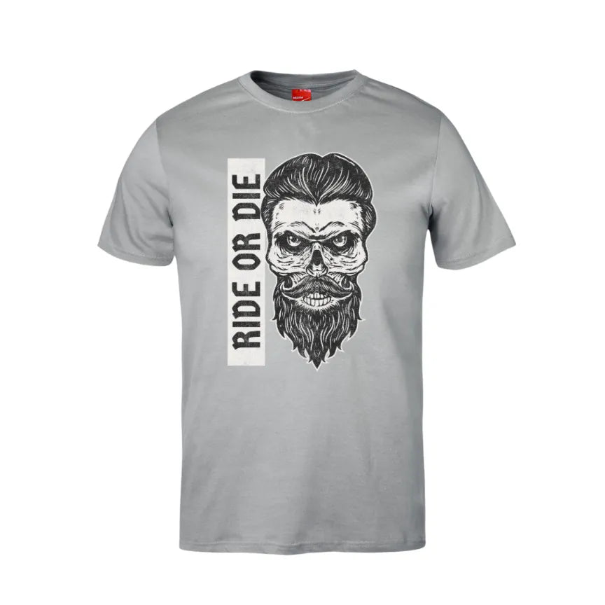 Bearded Skull Ride Or Die Cotton T-Shirt