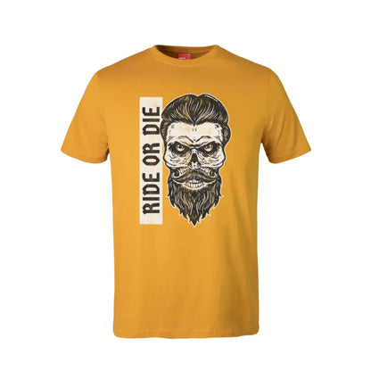 Bearded Skull Ride Or Die Cotton T-Shirt