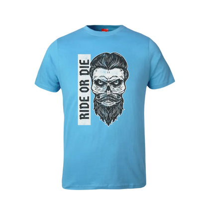 Bearded Skull Ride Or Die Cotton T-Shirt