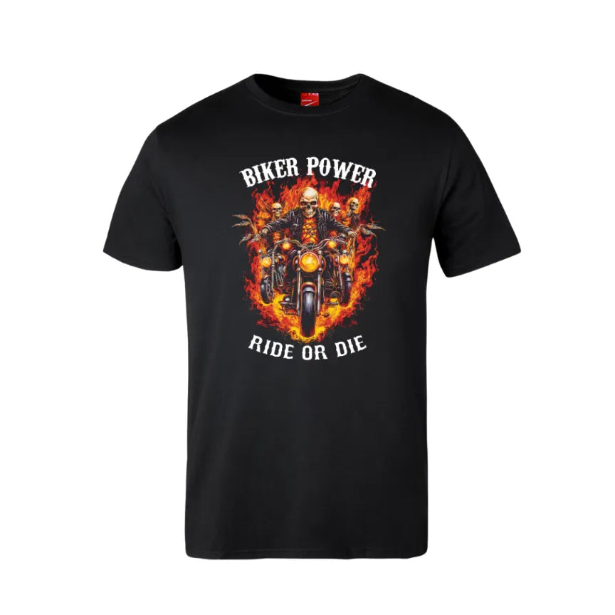 Biker Power Ride Or Die Cotton T-Shirt