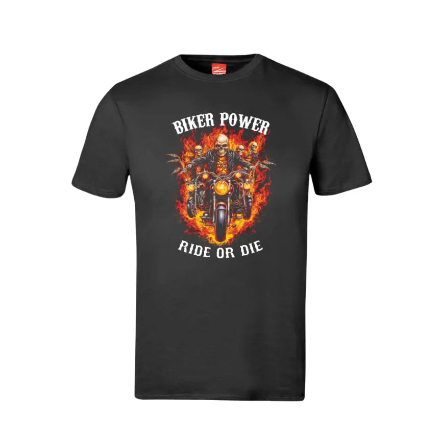 Biker Power Ride Or Die Cotton T-Shirt