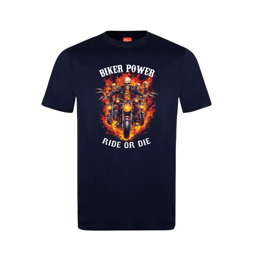 Biker Power Ride Or Die Cotton T-Shirt