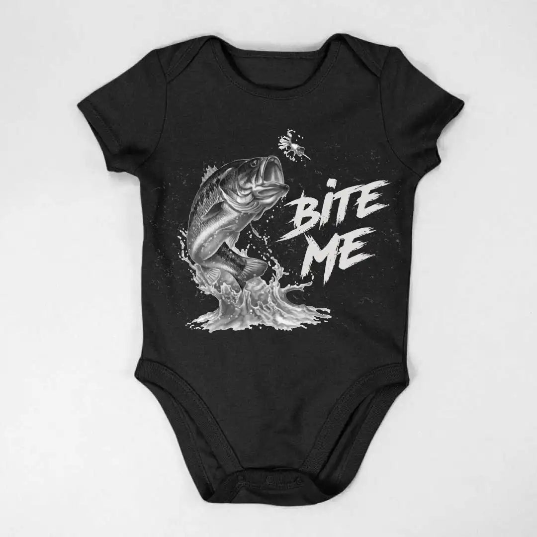 Bite Me Babygrow Black IZZIT APPAREL