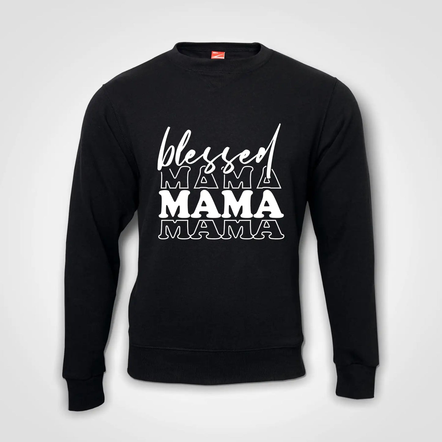 Blessed Mama Sweater Black IZZIT APPAREL
