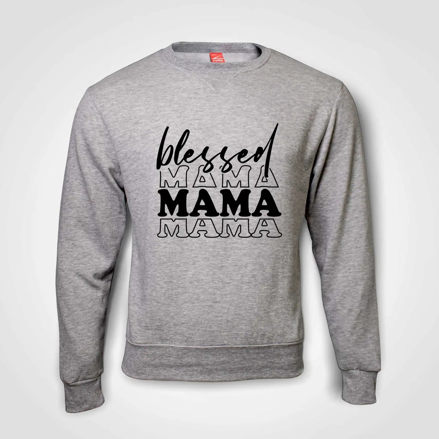 Blessed Mama Sweater Grey-Melange IZZIT APPAREL