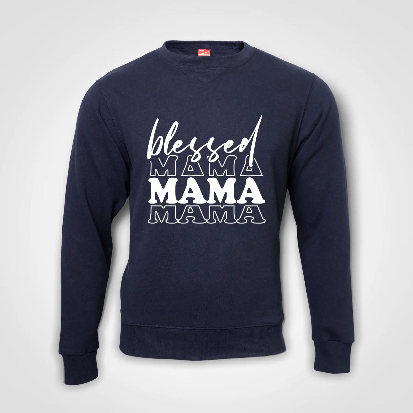 Blessed Mama Sweater Navy IZZIT APPAREL