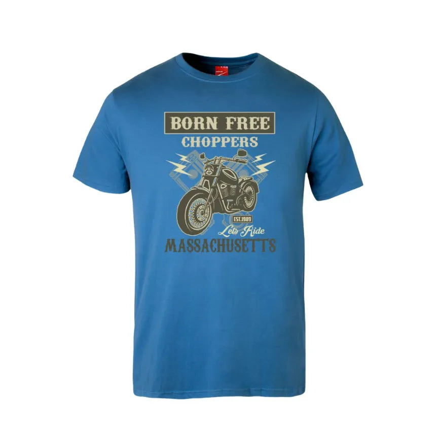 Born Free Choppers Massachusetts Cotton T-Shirt