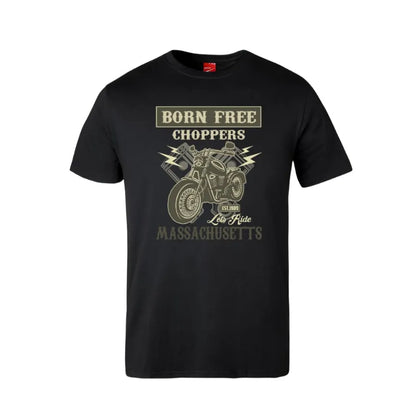 Born Free Choppers Massachusetts Cotton T-Shirt