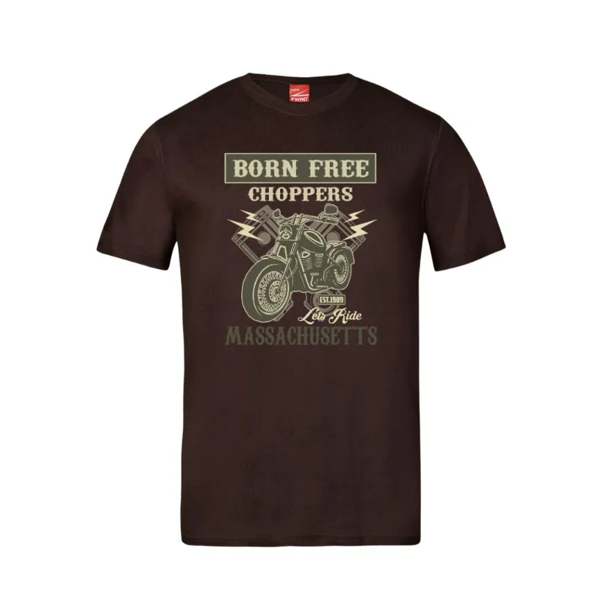 Born Free Choppers Massachusetts Cotton T-Shirt