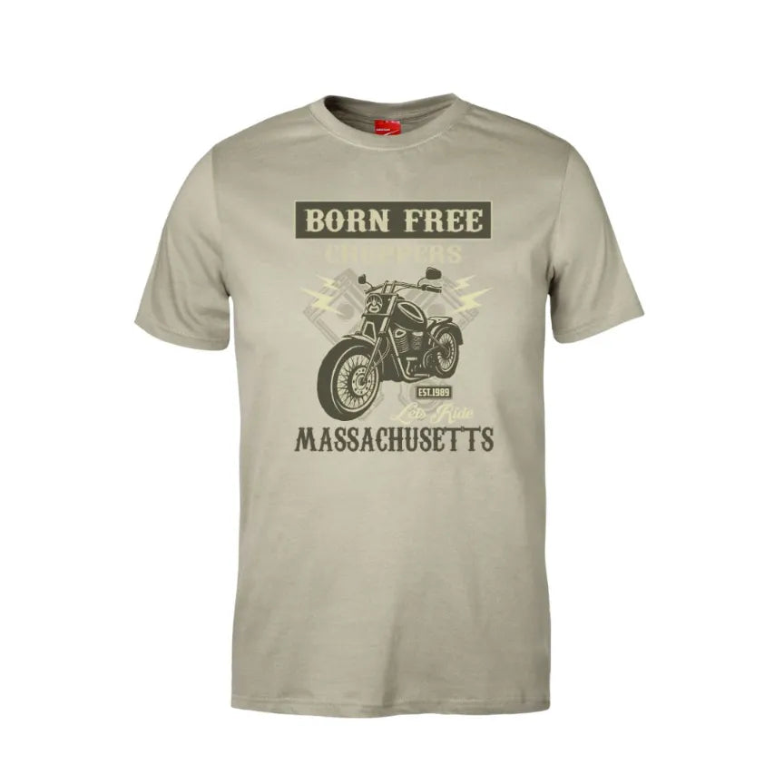 Born Free Choppers Massachusetts Cotton T-Shirt