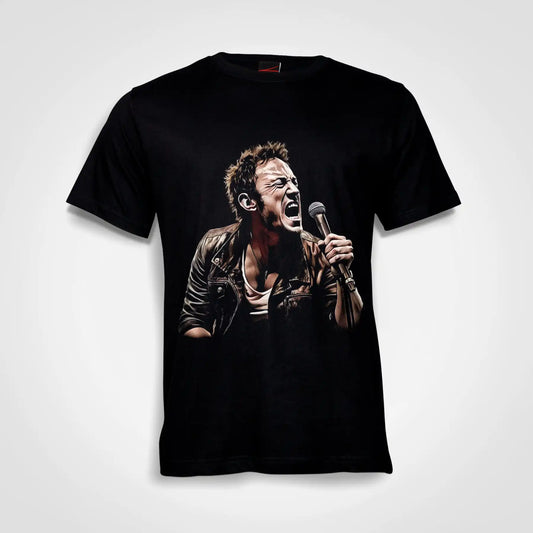 Bruce Springsteen Cotton T-Shirt Black IZZIT APPAREL