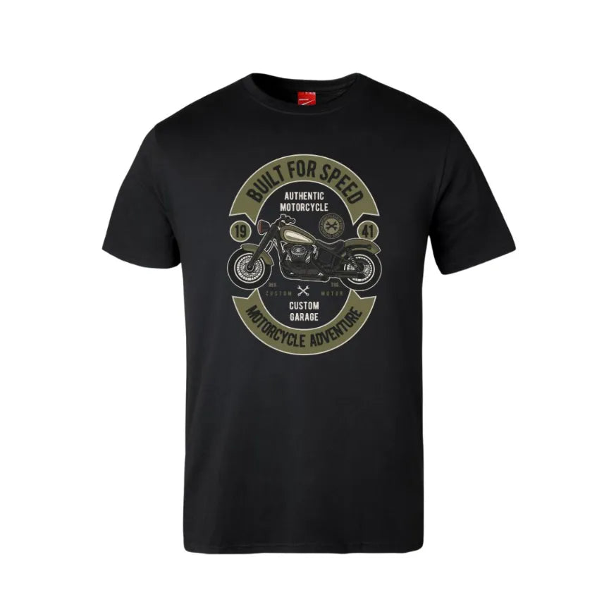 Built For Speed Motorcycle Adventure Cotton T-Shirt