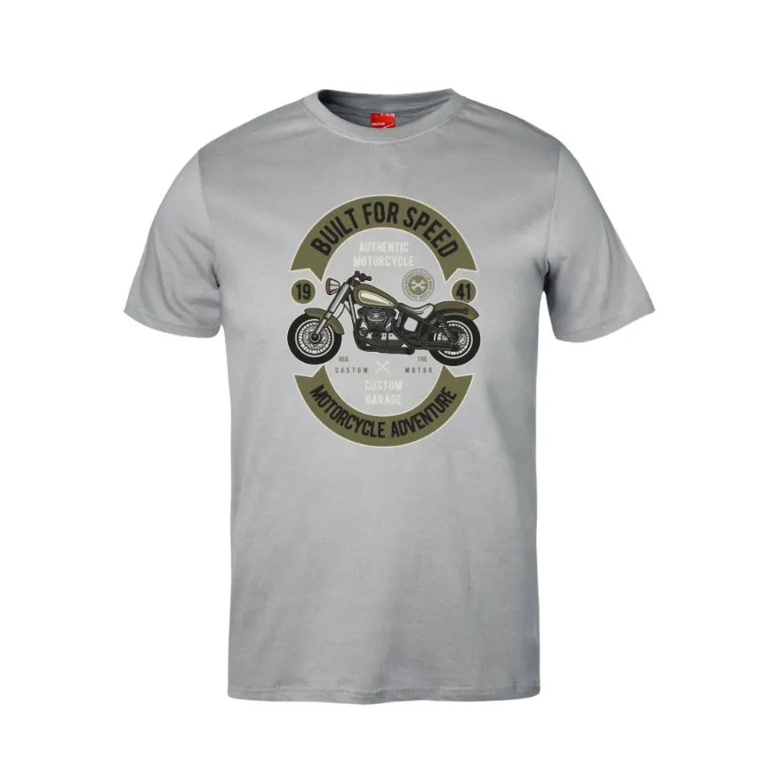 Built For Speed Motorcycle Adventure Cotton T-Shirt