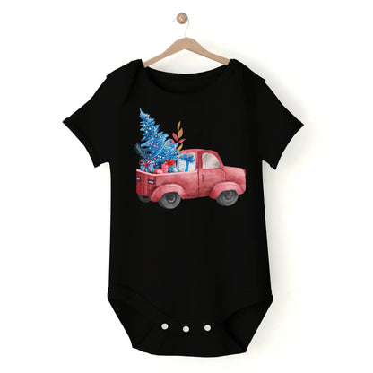 Christmas Truck Babygrow Black IZZIT APPAREL