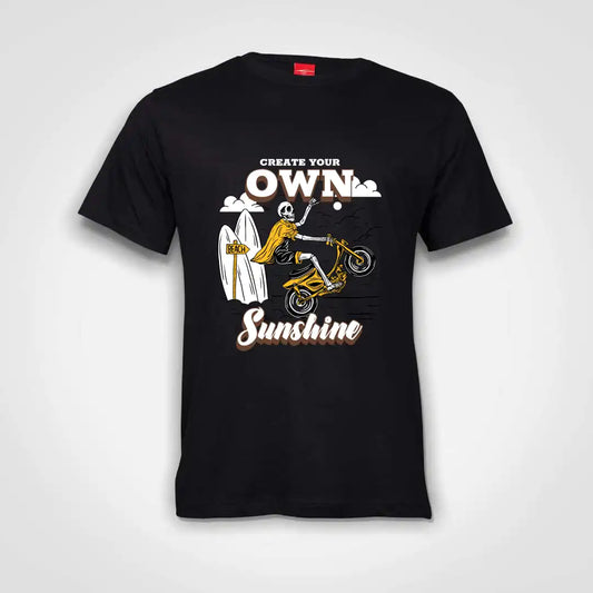 Create Your Own Sunshine Cotton T-Shirt Black IZZIT APPAREL