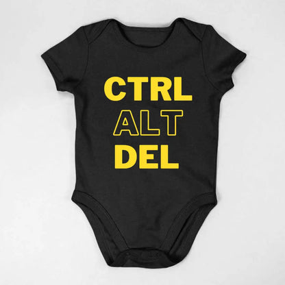 Ctrl Alt Delete Babygrow Black IZZIT APPAREL