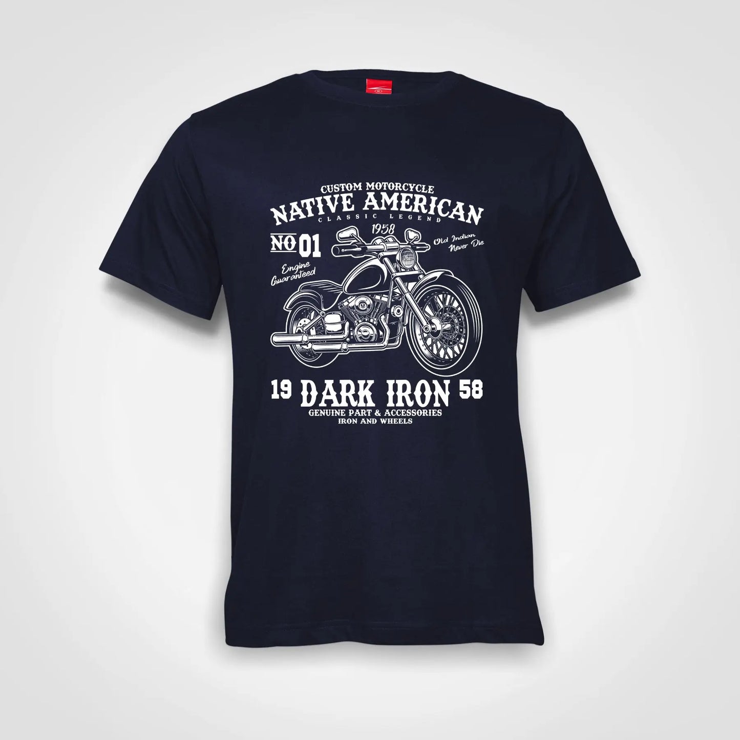 Dark Iron Cotton T-Shirt Navy IZZIT APPAREL