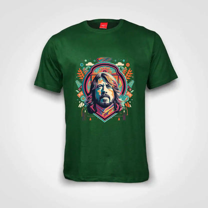 Dave Grohl Tribute Cotton T-Shirt Bottle Green IZZIT APPAREL