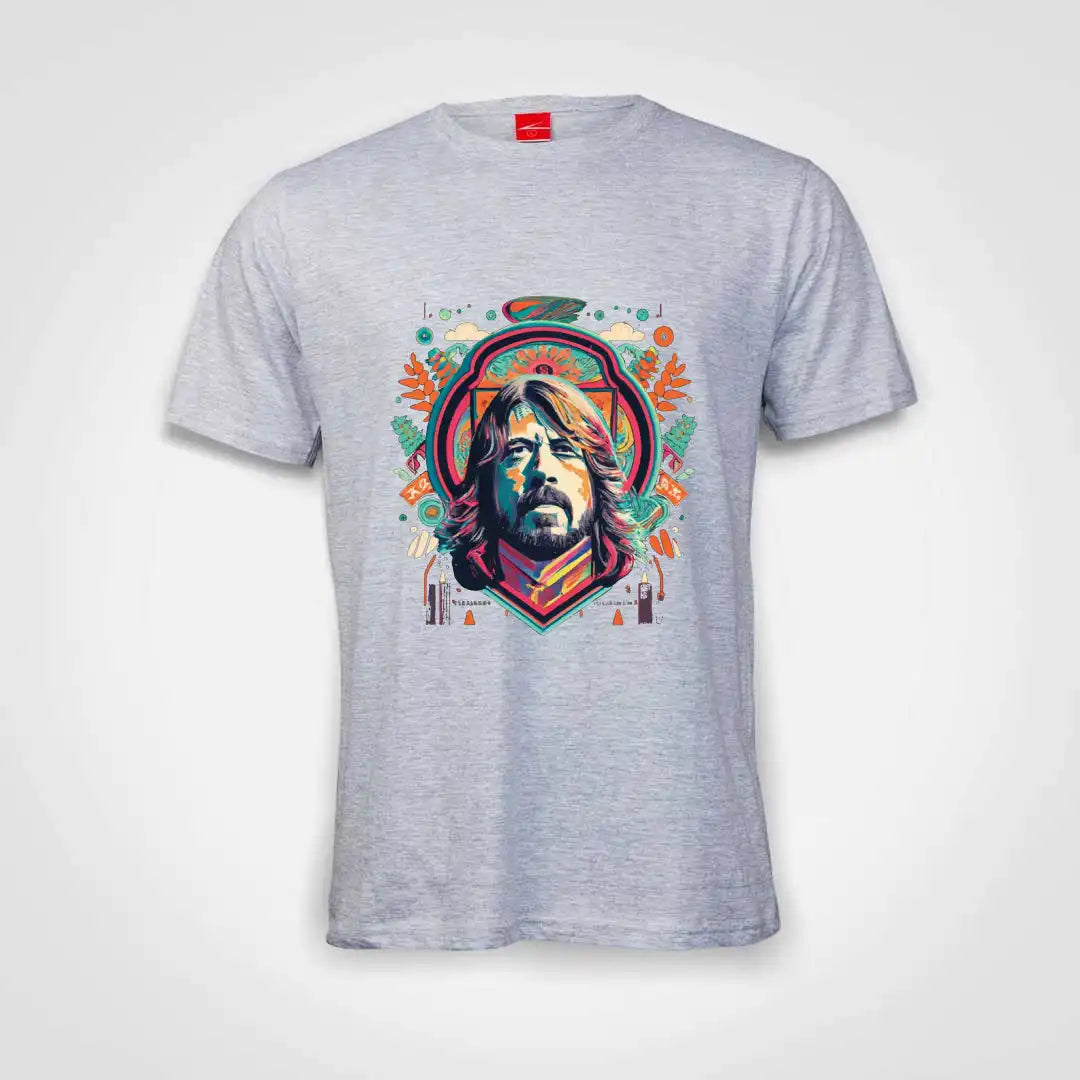 Dave Grohl Tribute Cotton T-Shirt Grey-Melange IZZIT APPAREL