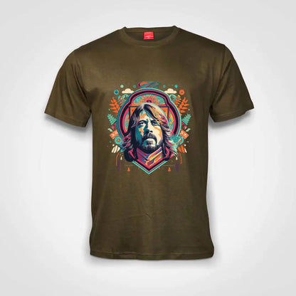 Dave Grohl Tribute Cotton T-Shirt Olive IZZIT APPAREL