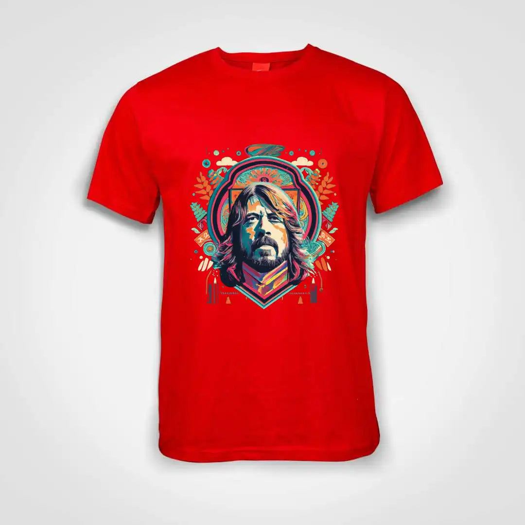 Dave Grohl Tribute Cotton T-Shirt Red IZZIT APPAREL