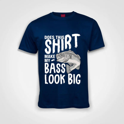 Does This Shirt Make My Bass Look Big Cotton T-Shirt Royal Blue IZZIT APPAREL