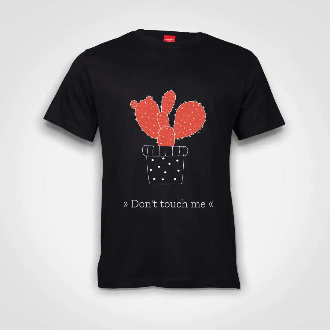 Don't Touch Me Cotton T-Shirt Black IZZIT APPAREL