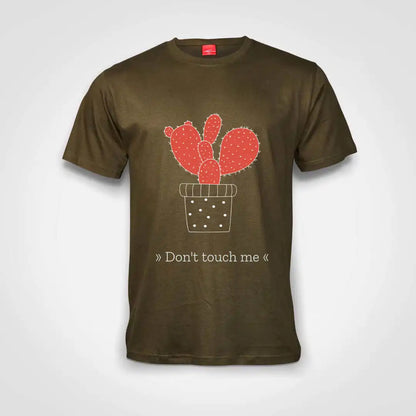 Don't Touch Me Cotton T-Shirt Olive IZZIT APPAREL