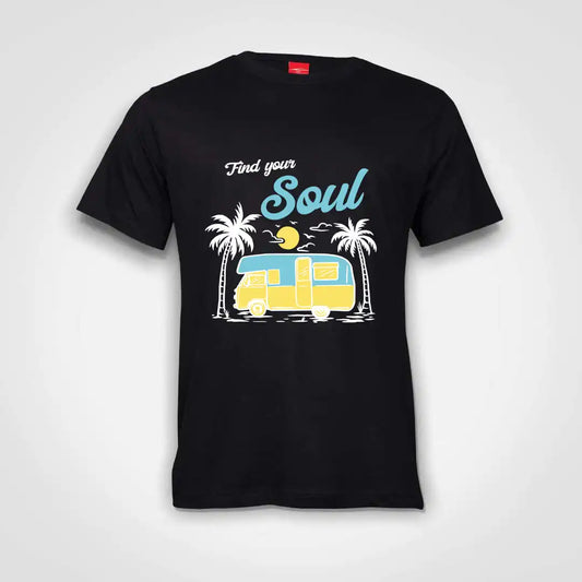 Find Your Soul Cotton T-Shirt Black IZZIT APPAREL