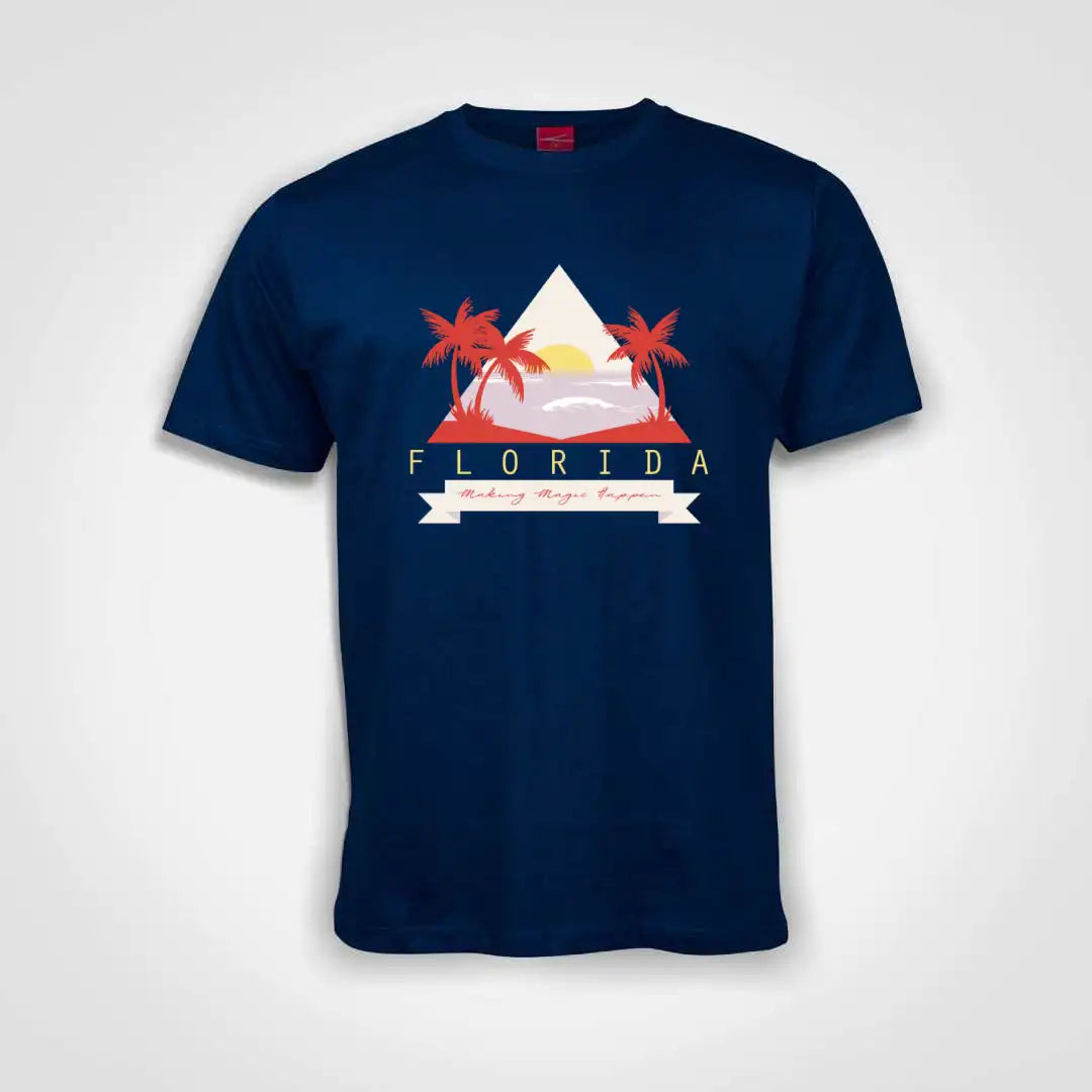 Florida Triangle Cotton T-Shirt Royal Blue IZZIT APPAREL
