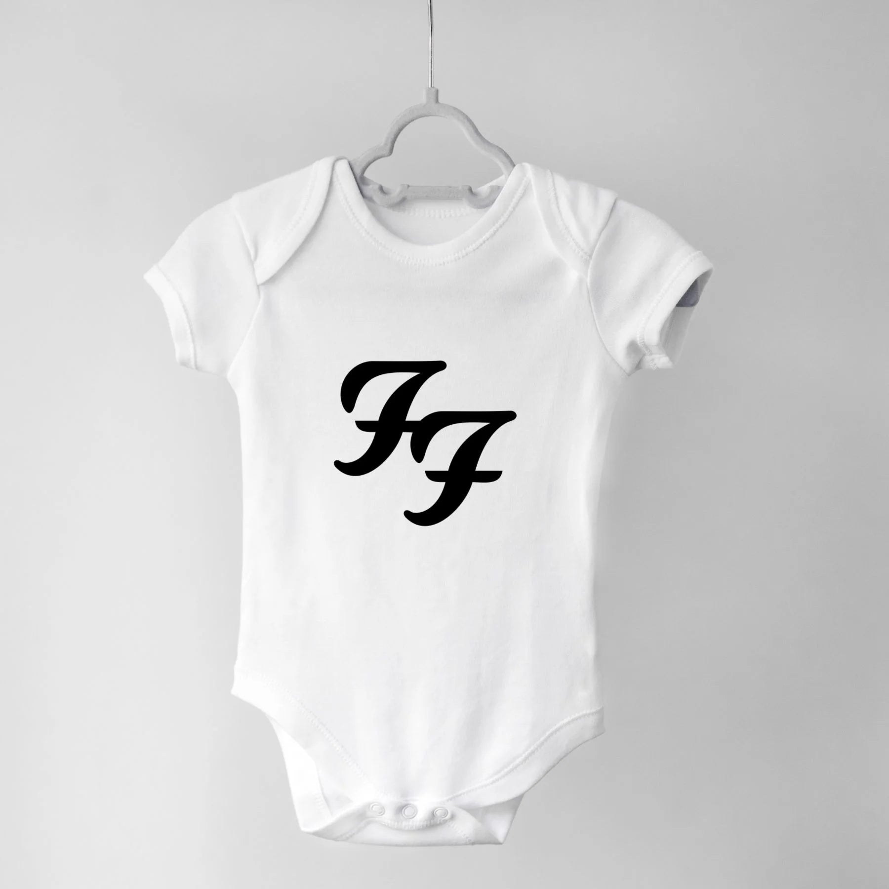 Foo Fighters FF Babygrow White IZZIT APPAREL