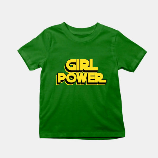 Girl Power Kids T-Shirt Bottle Green IZZIT APPAREL