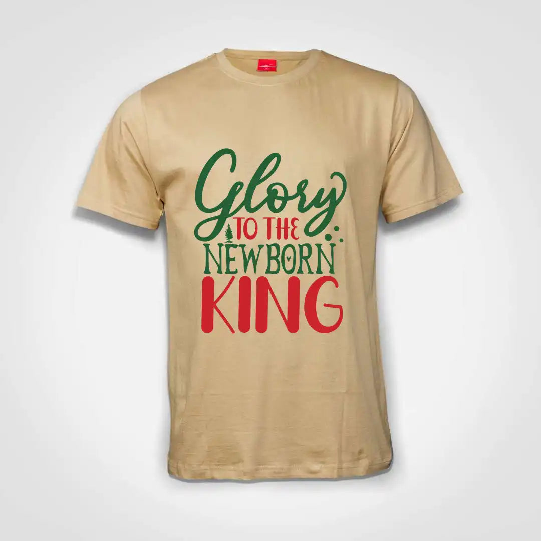 Glory To The Newborn King Cotton T-Shirt Natural IZZIT APPAREL