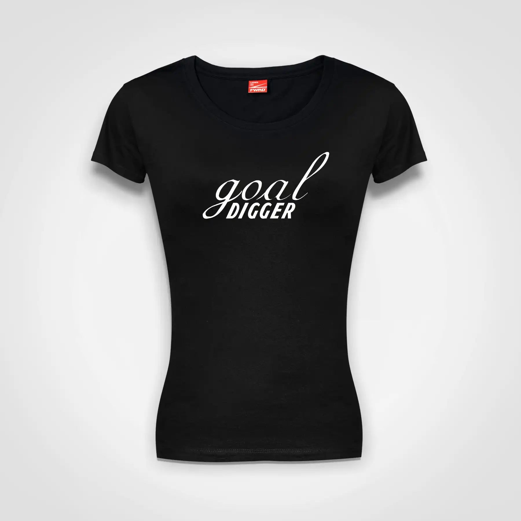 Goal Digger Ladies Fitted T-Shirt Black IZZIT APPAREL