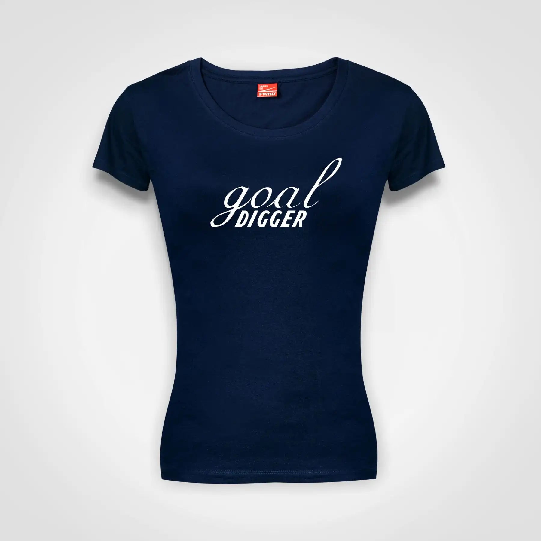 Goal Digger Ladies Fitted T-Shirt Navy IZZIT APPAREL